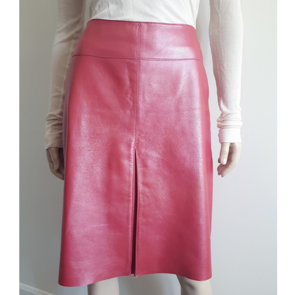 Margaret Godfrey | A-line Leather Skirt